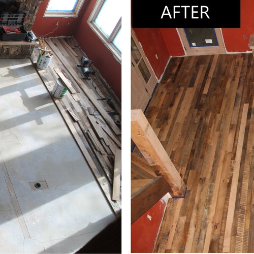 Before and after flooring service in Phoenix, AZ at Artisan Wood Floor