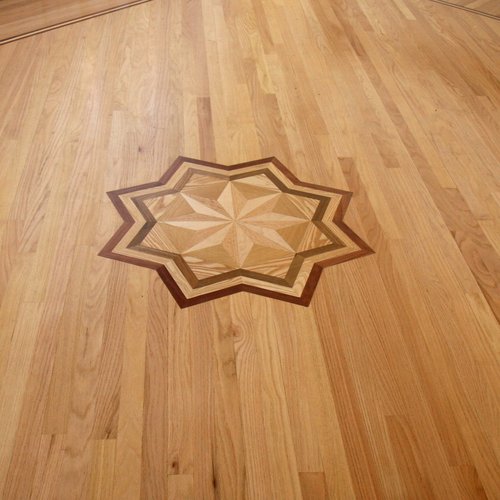 Star design floor planks at Artisan Wood Floor in Phoenix, AZ