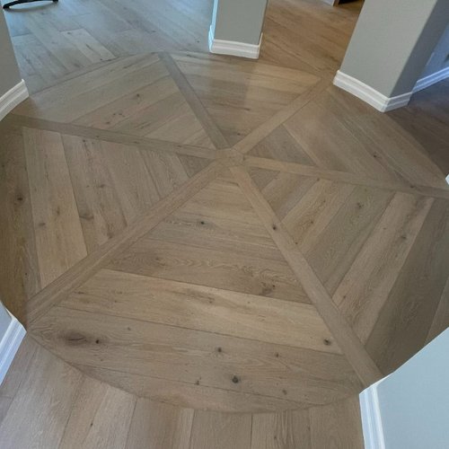 Flooring Border with Tile Inlay at Artisan Wood Floor in Phoenix, AZ