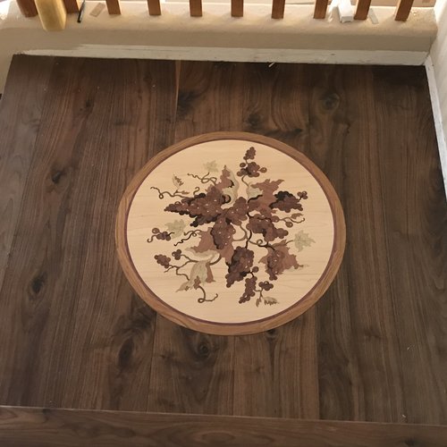 Grape vines circle design floor at Artisan Wood Floor in Phoenix, AZ