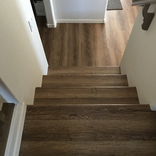 Wooden and vinyl stairs in Phoenix, AZ at Artisan Wood Floor