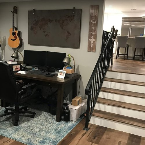 Wood floors and spiral staircase in Phoenix, AZ at Artisan Wood Floor